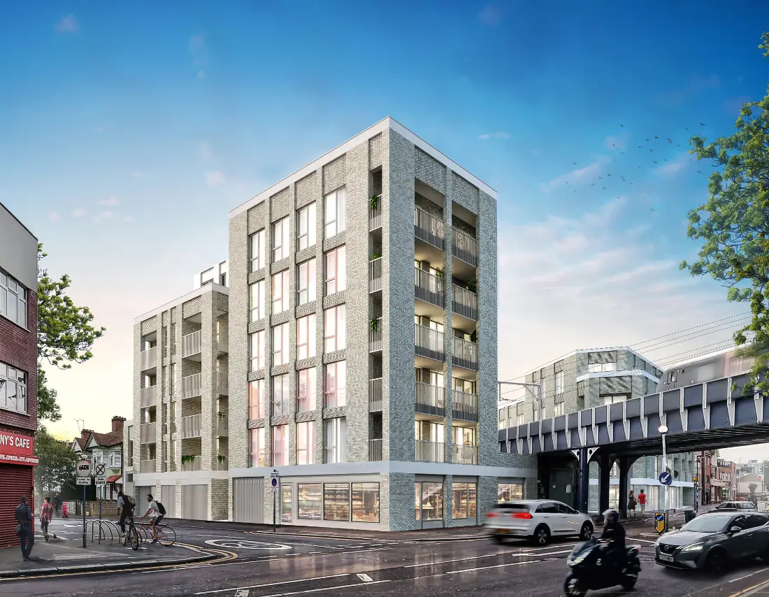 CGI of the new building at 633–639 High Road, Leyton
